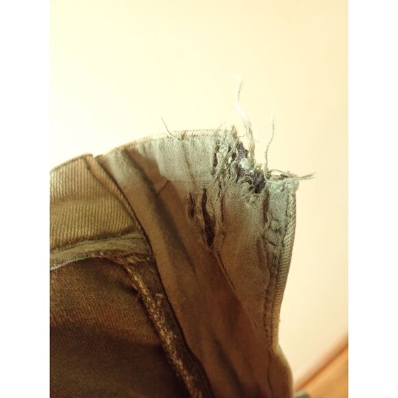 J Crew Dannie Size 4 Zipper In Back Army Green Skinny Legging Jegging Jean - Picture 7 of 12